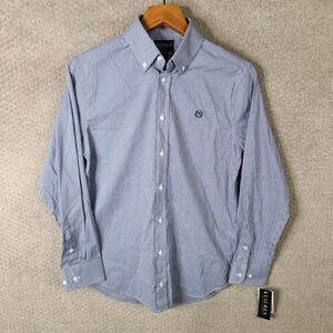 Lauren Ralph Lauren Shirt Boys 18 Blue‎ Gingham Plaid Oxford Button Down NEW